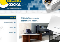 www.poznamkova-kocka.sk: Výroba a predaj poznámkových kociek